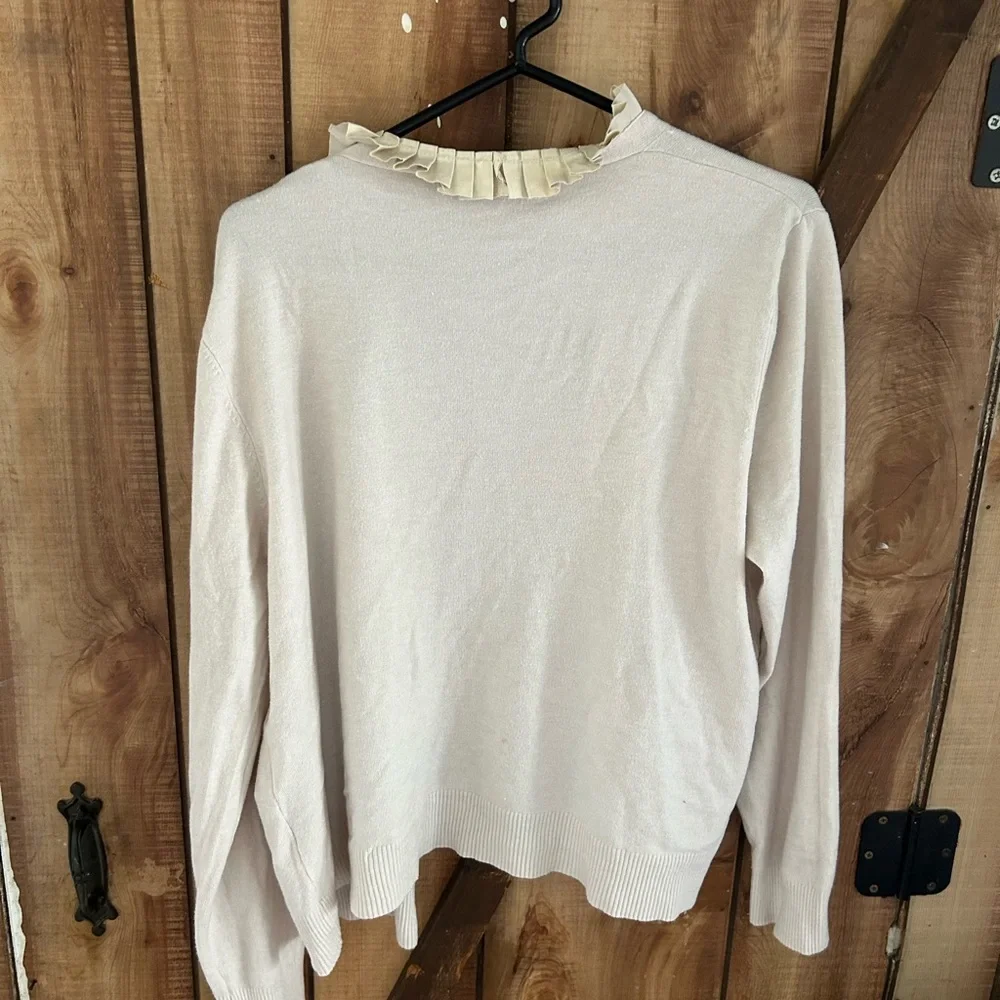 Sioni Cream Open Front Cardigan Size XL Cozy Soft - Picture 3 of 7